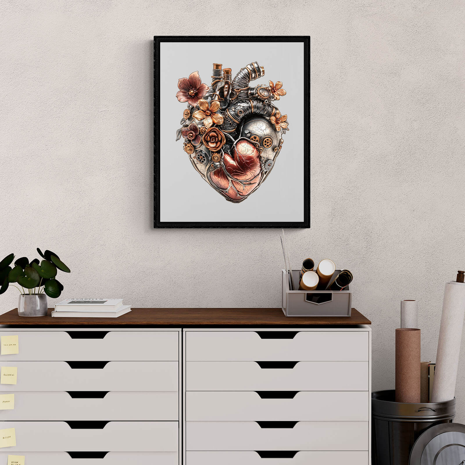 3D Mechanical Heart Wooden Jigsaw Puzzle - Image 12