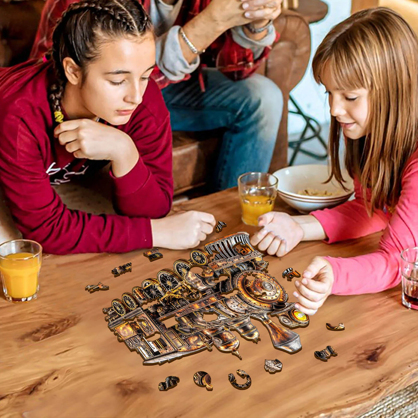 3D Mechanical Steam Train Wooden Jigsaw Puzzle - Image 11