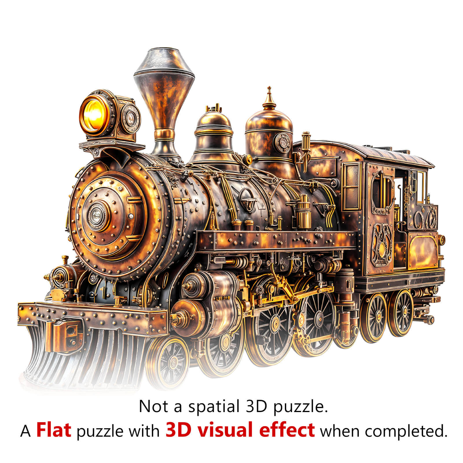 3D Mechanical Steam Train Wooden Jigsaw Puzzle - Image 9