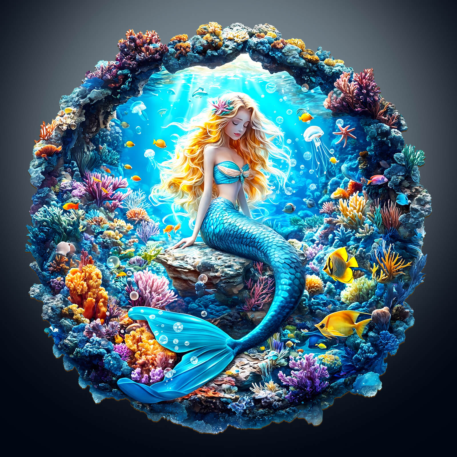 3D Mermaid Wooden Jigsaw Puzzle - Image 2