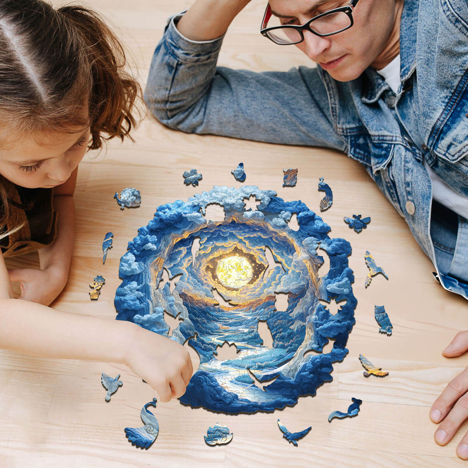 3D Moonlight Dreamscape Wooden Jigsaw Puzzle - Image 9