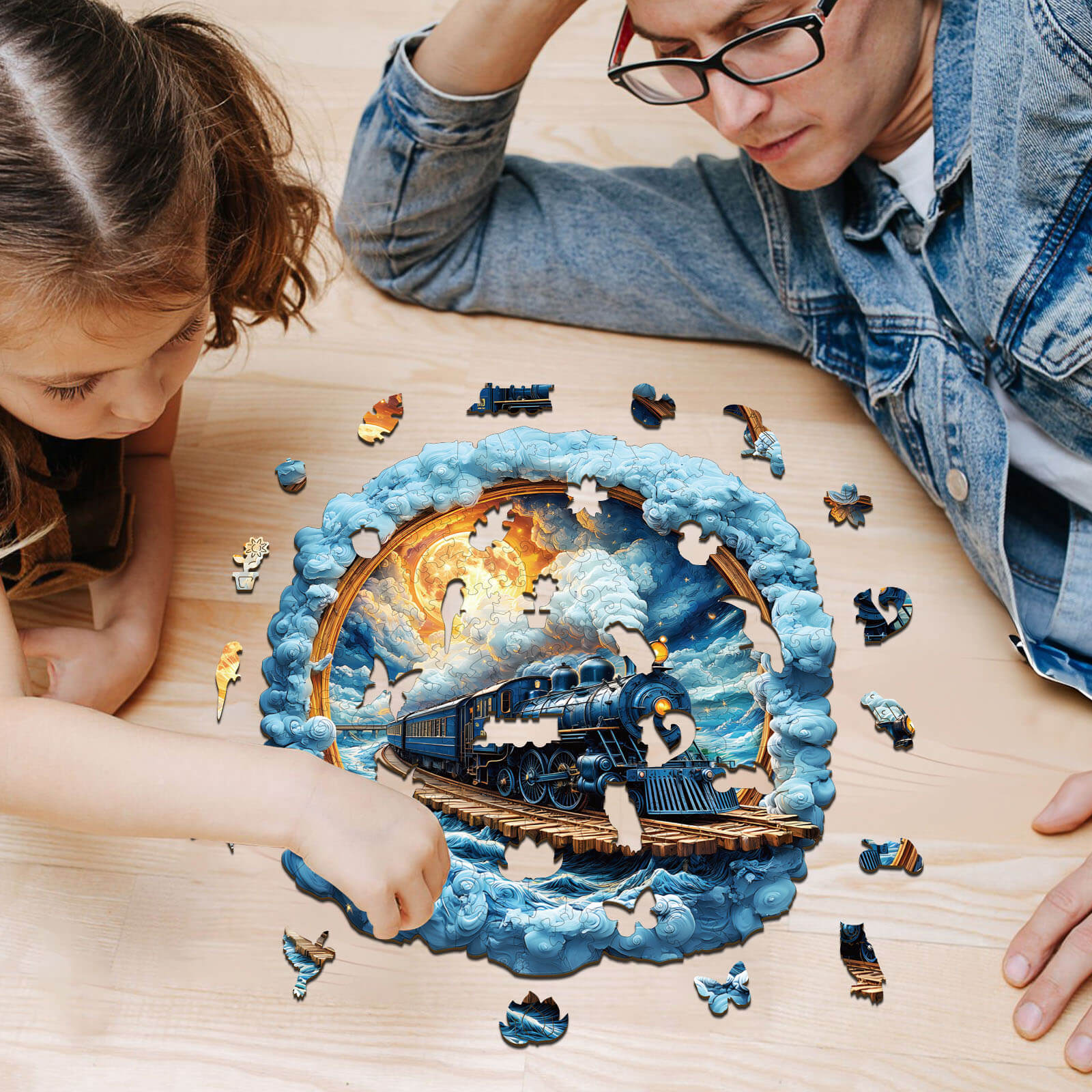 3D Moonlight Trajectory Wooden Jigsaw Puzzle - Image 10