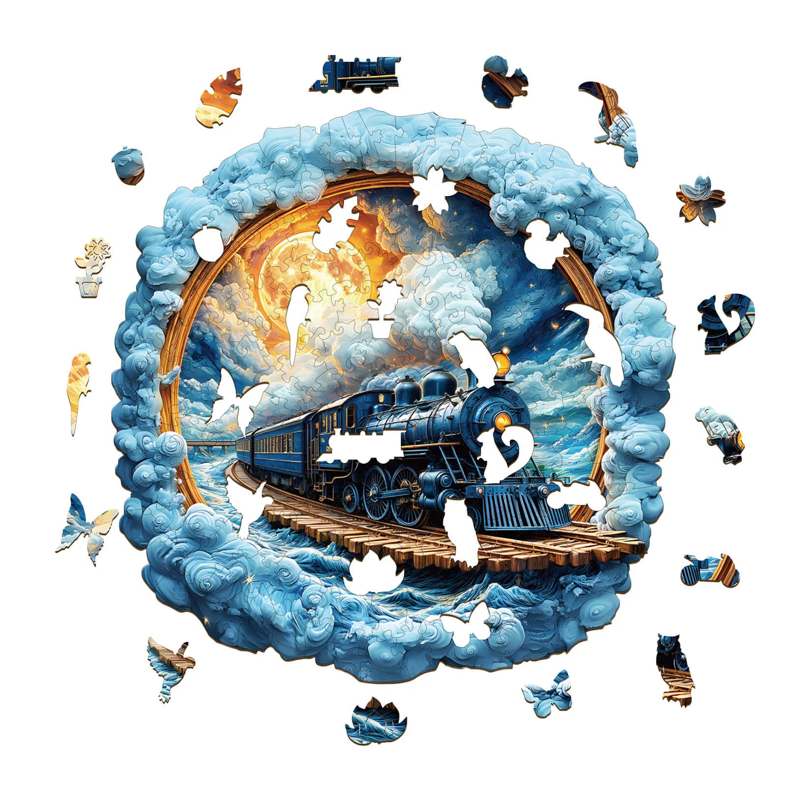 3D Moonlight Trajectory Wooden Jigsaw Puzzle - Image 3