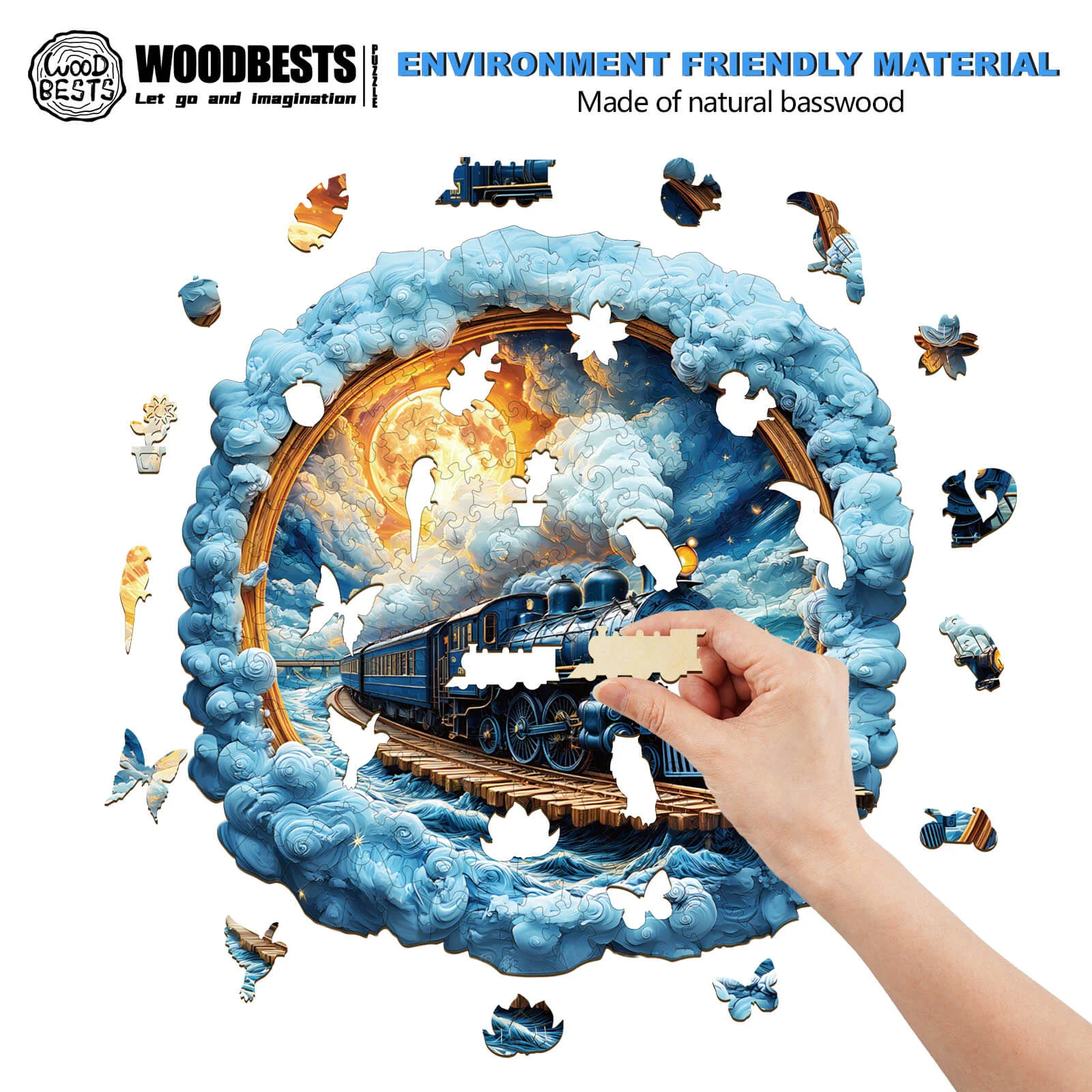 3D Moonlight Trajectory Wooden Jigsaw Puzzle - Image 5