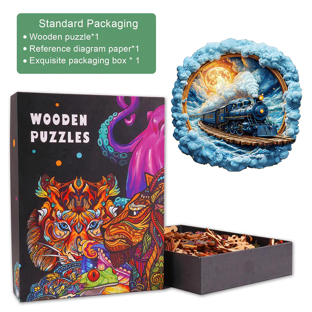 3D Moonlight Trajectory Wooden Jigsaw Puzzle - Image 6