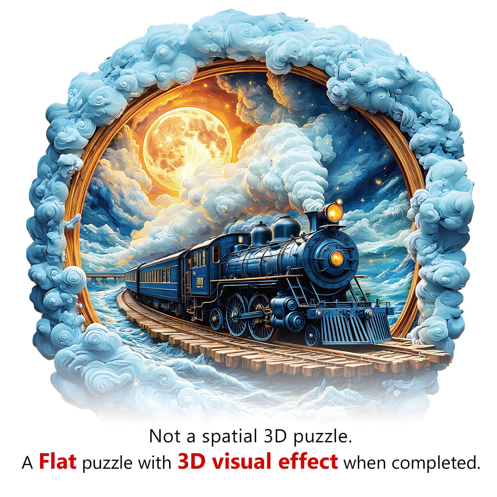 3D Moonlight Trajectory Wooden Jigsaw Puzzle - Image 8