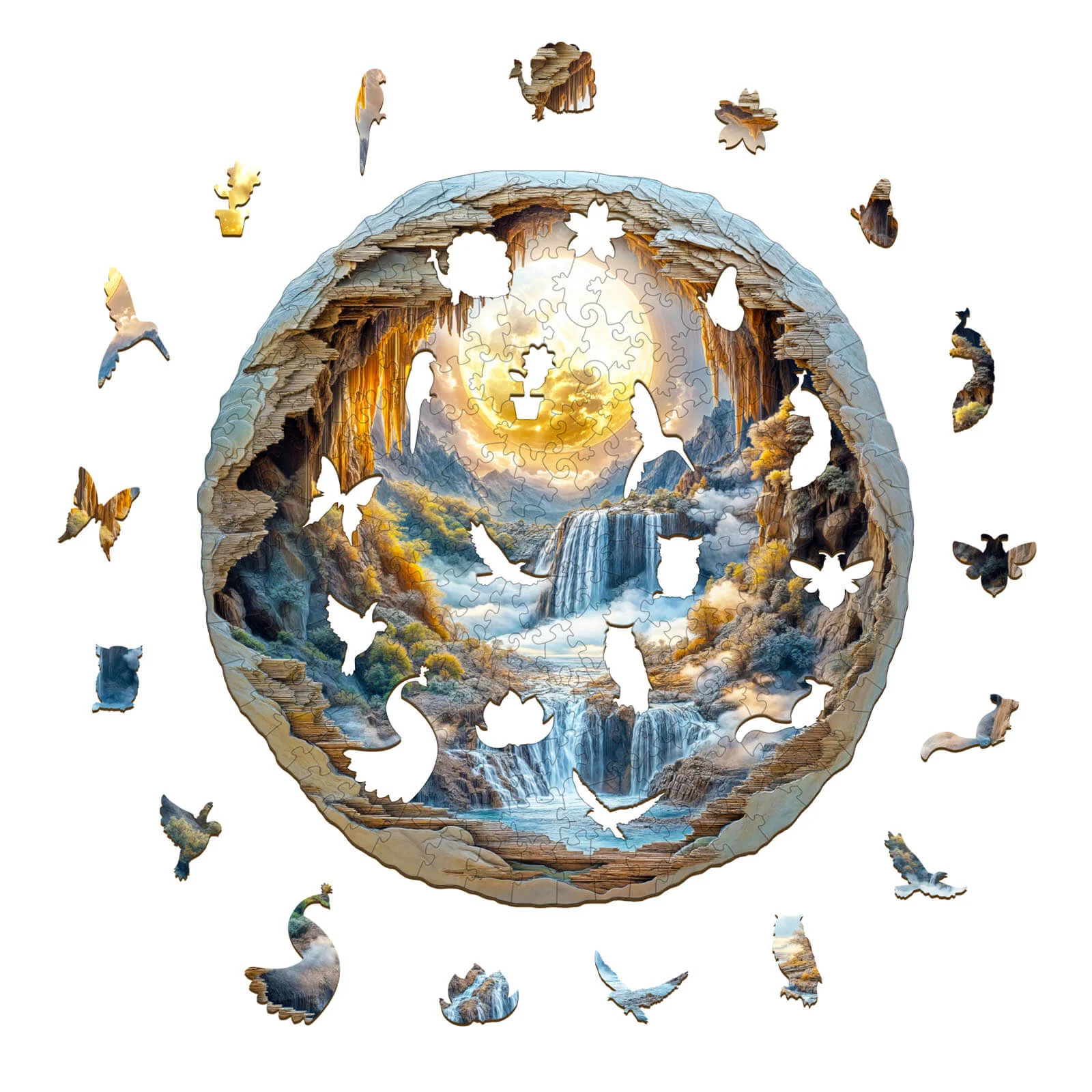 3D Moonlit Wonders Wooden Jigsaw Puzzle - Image 3