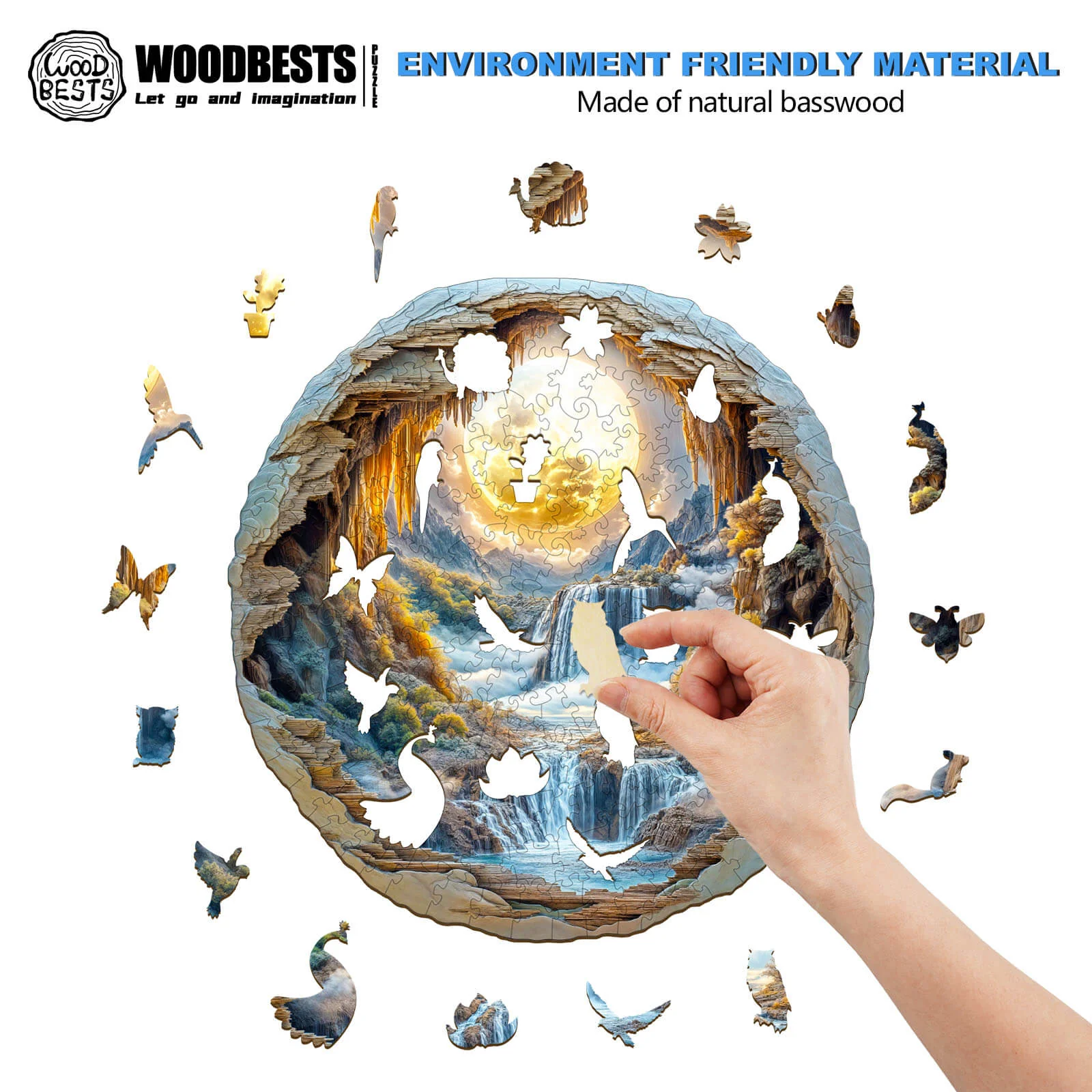 3D Moonlit Wonders Wooden Jigsaw Puzzle - Image 5