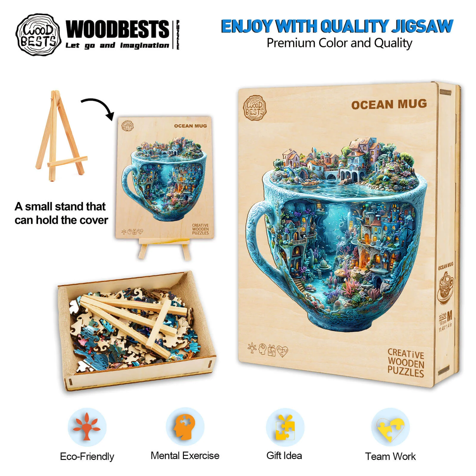 3D Ocean Mug Wooden Jigsaw Puzzle - Image 7