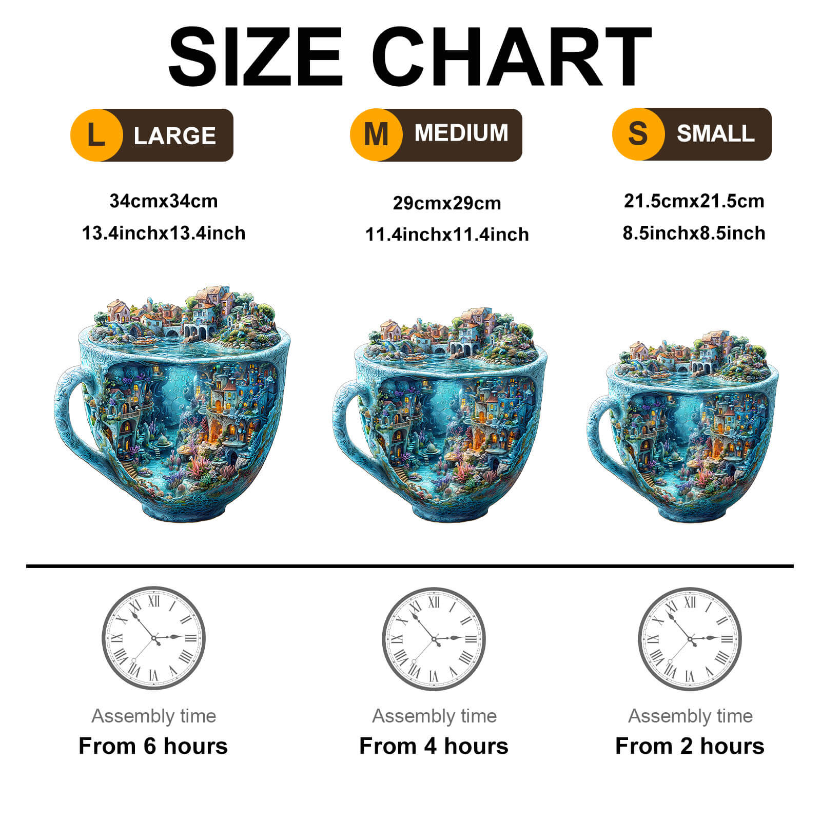 3D Ocean Mug Wooden Jigsaw Puzzle - Image 9