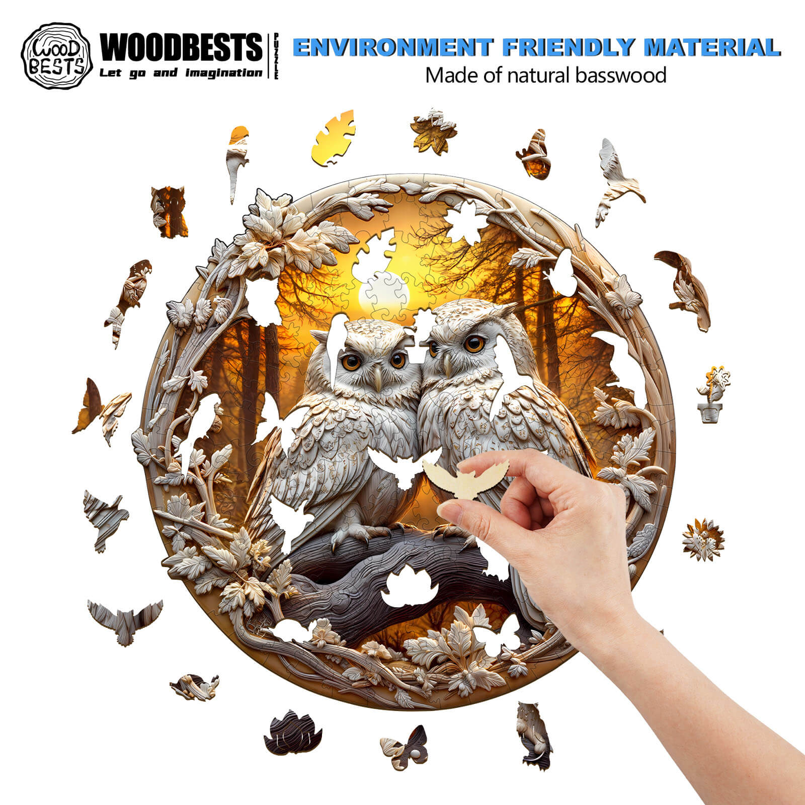 3D Owl-3 Wooden Jigsaw Puzzle - Image 5