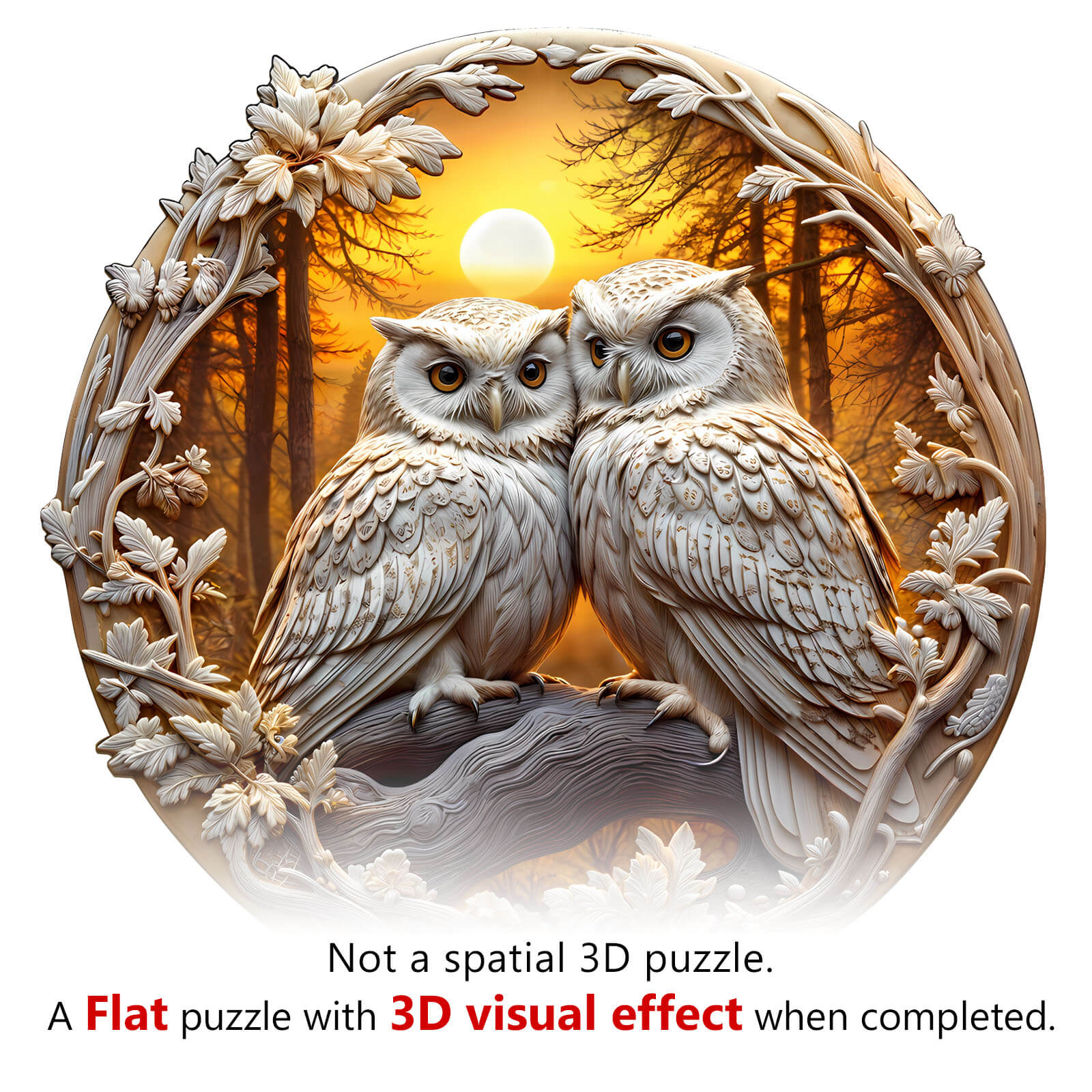 3D Owl-3 Wooden Jigsaw Puzzle - Image 7