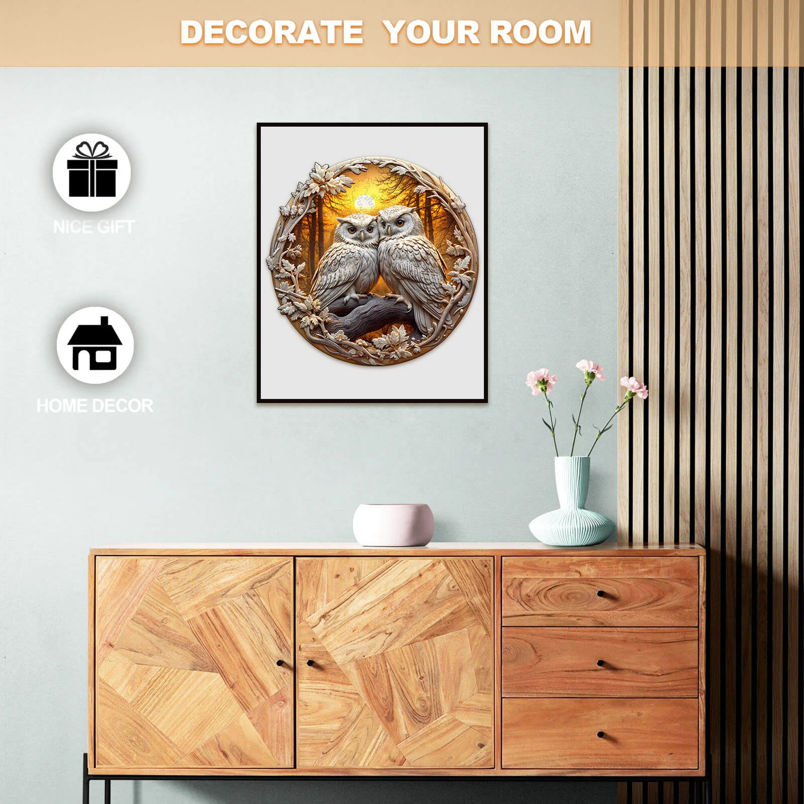 3D Owl-3 Wooden Jigsaw Puzzle - Image 9