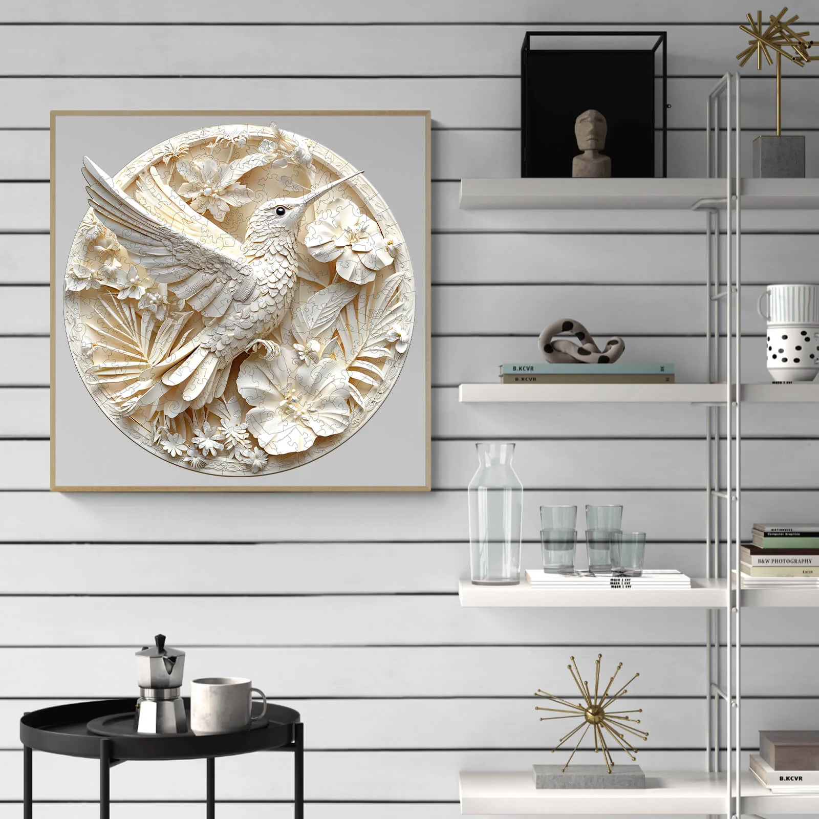 3D Paper Hummingbird-2 Wooden Jigsaw Puzzle - Image 12