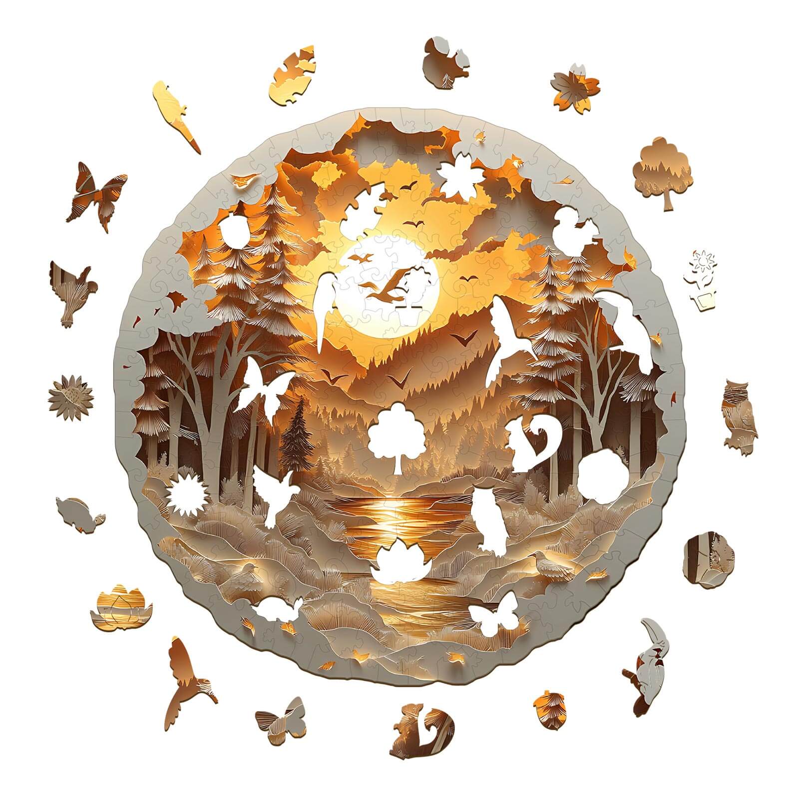 3D Paper Scenery Wooden Jigsaw Puzzle - Image 2