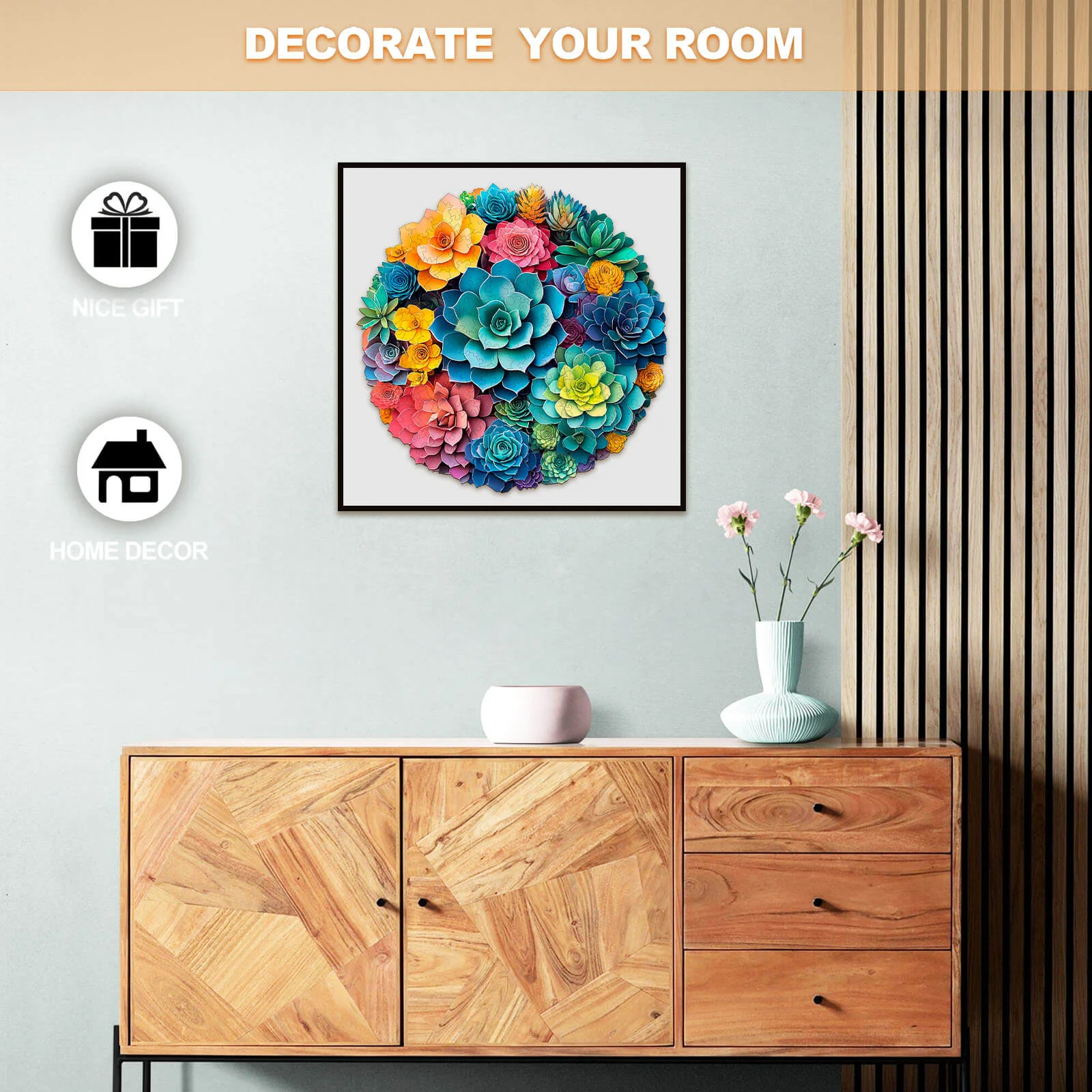 3D Paper Succulent Wooden Jigsaw Puzzle - Image 8