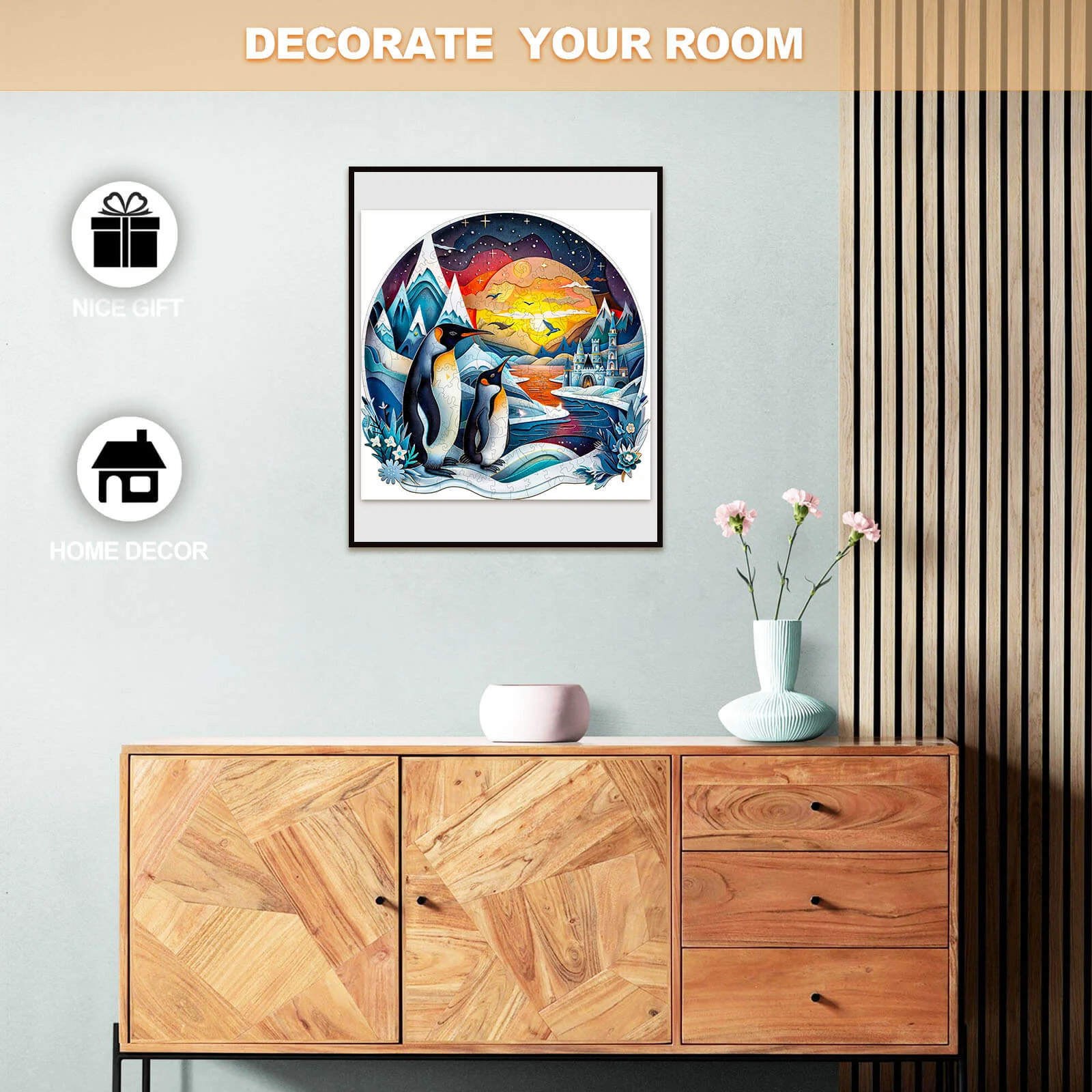 3D penguin family Wooden Jigsaw Puzzle - Image 9