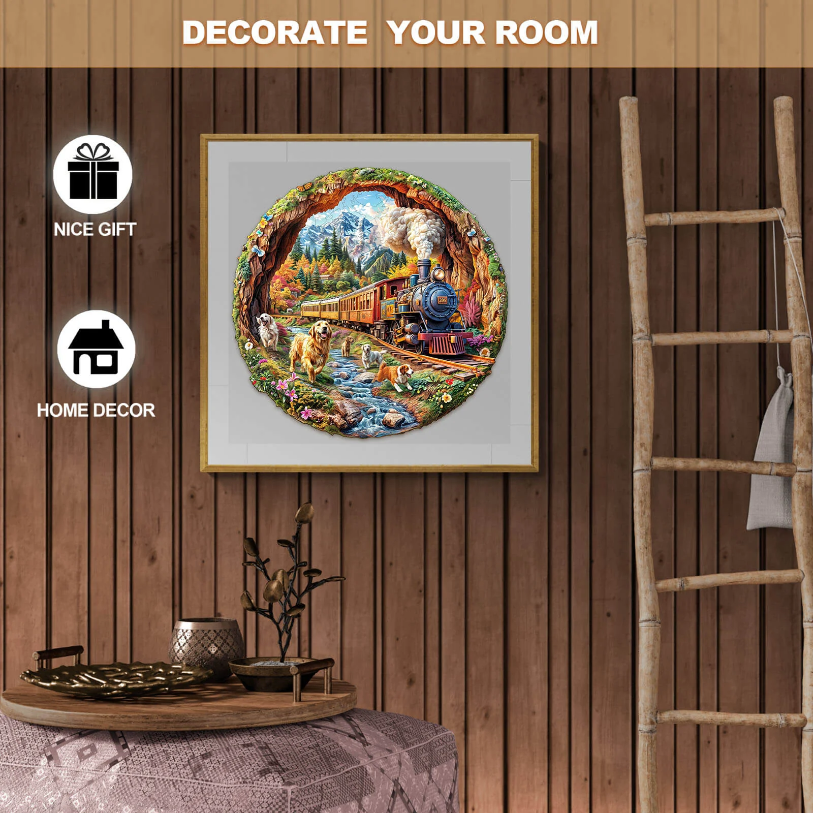 3D Racing the Train-1 Wooden Jigsaw Puzzle - Image 10