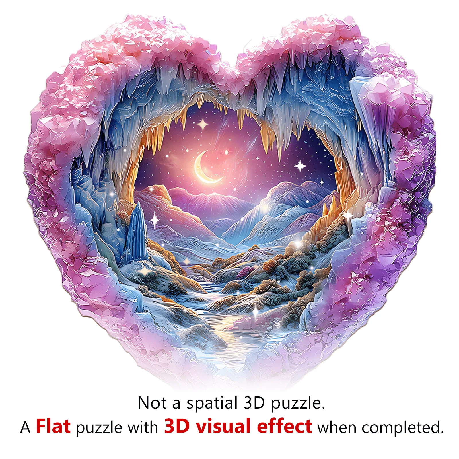 3D Romantic Star Wooden Jigsaw Puzzle - Image 7