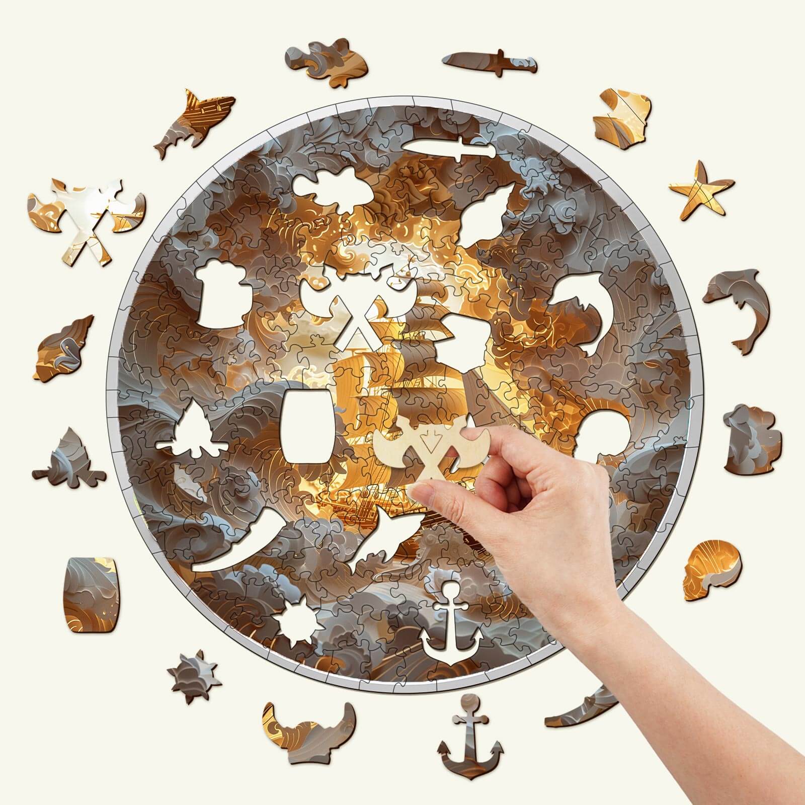 3D Sailing-2 Wooden Jigsaw Puzzle - Image 2