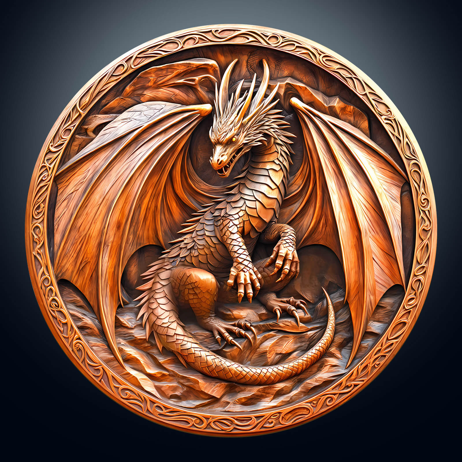 3D sculpture dragon Wooden Jigsaw Puzzle - Image 2