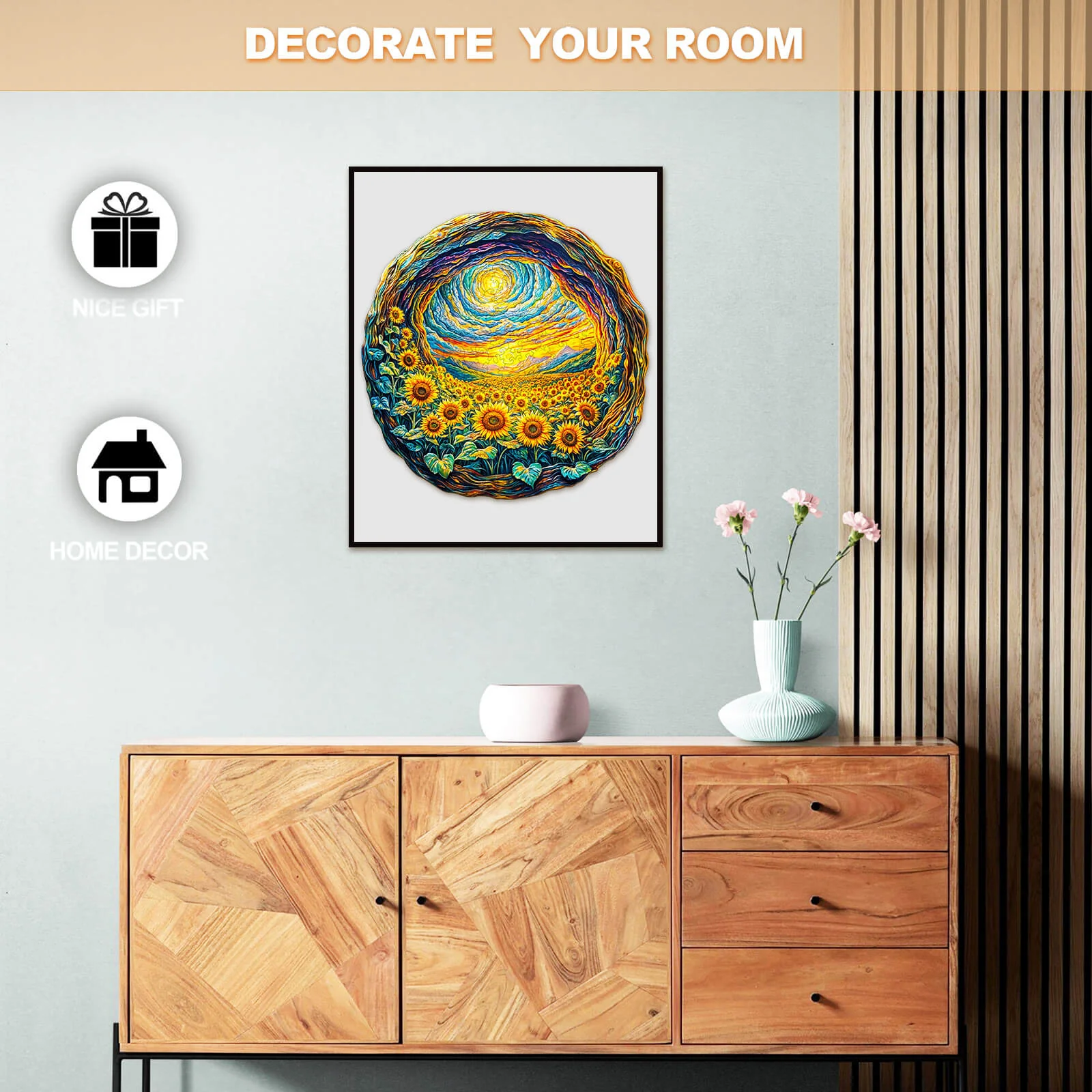 3D Sunlit Fields Wooden Jigsaw Puzzle - Image 10