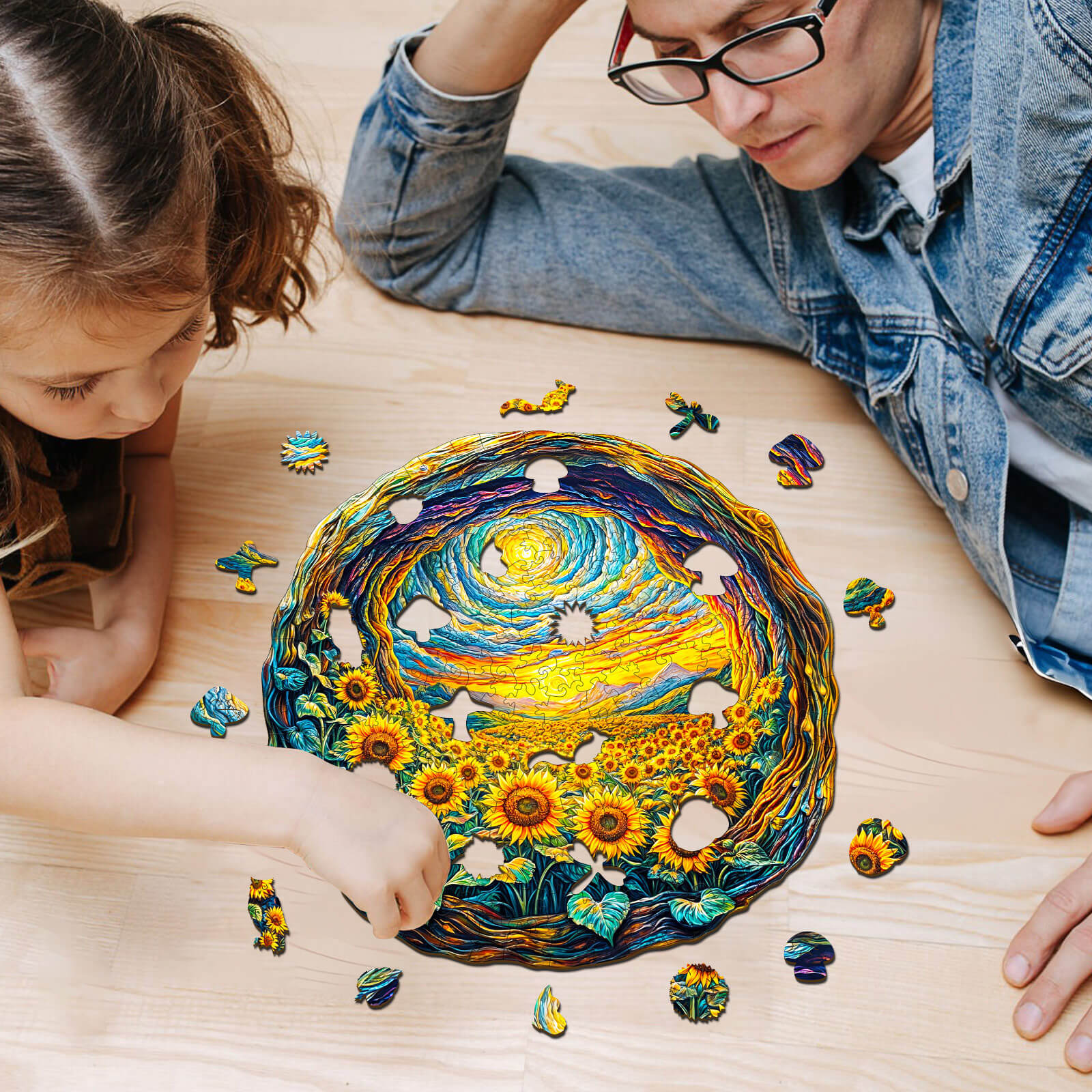 3D Sunlit Fields Wooden Jigsaw Puzzle - Image 11