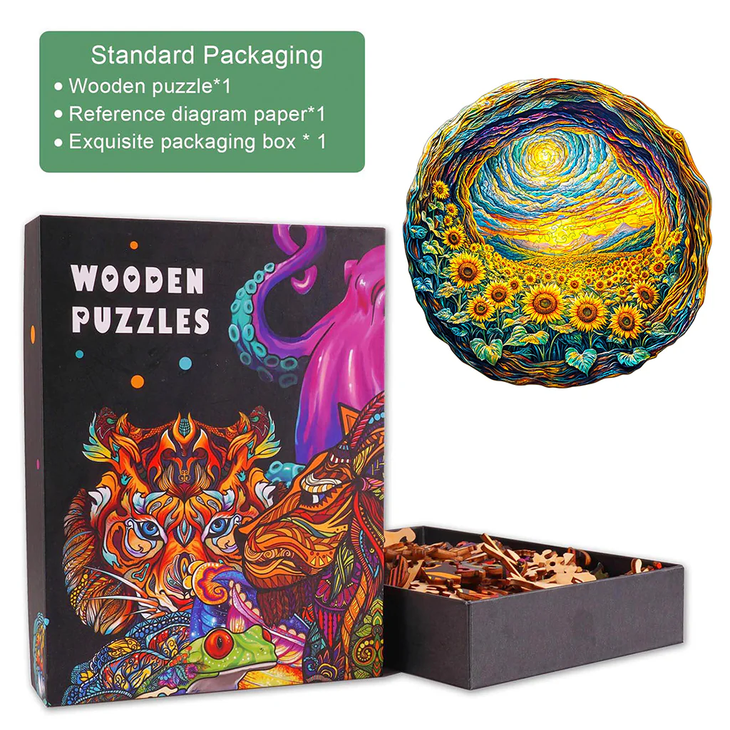 3D Sunlit Fields Wooden Jigsaw Puzzle - Image 6
