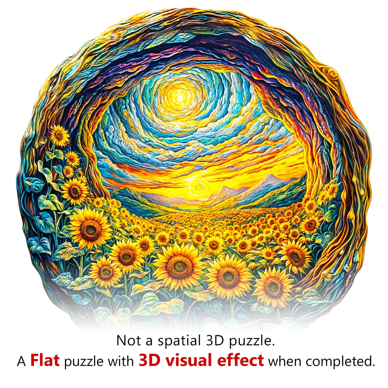 3D Sunlit Fields Wooden Jigsaw Puzzle - Image 8