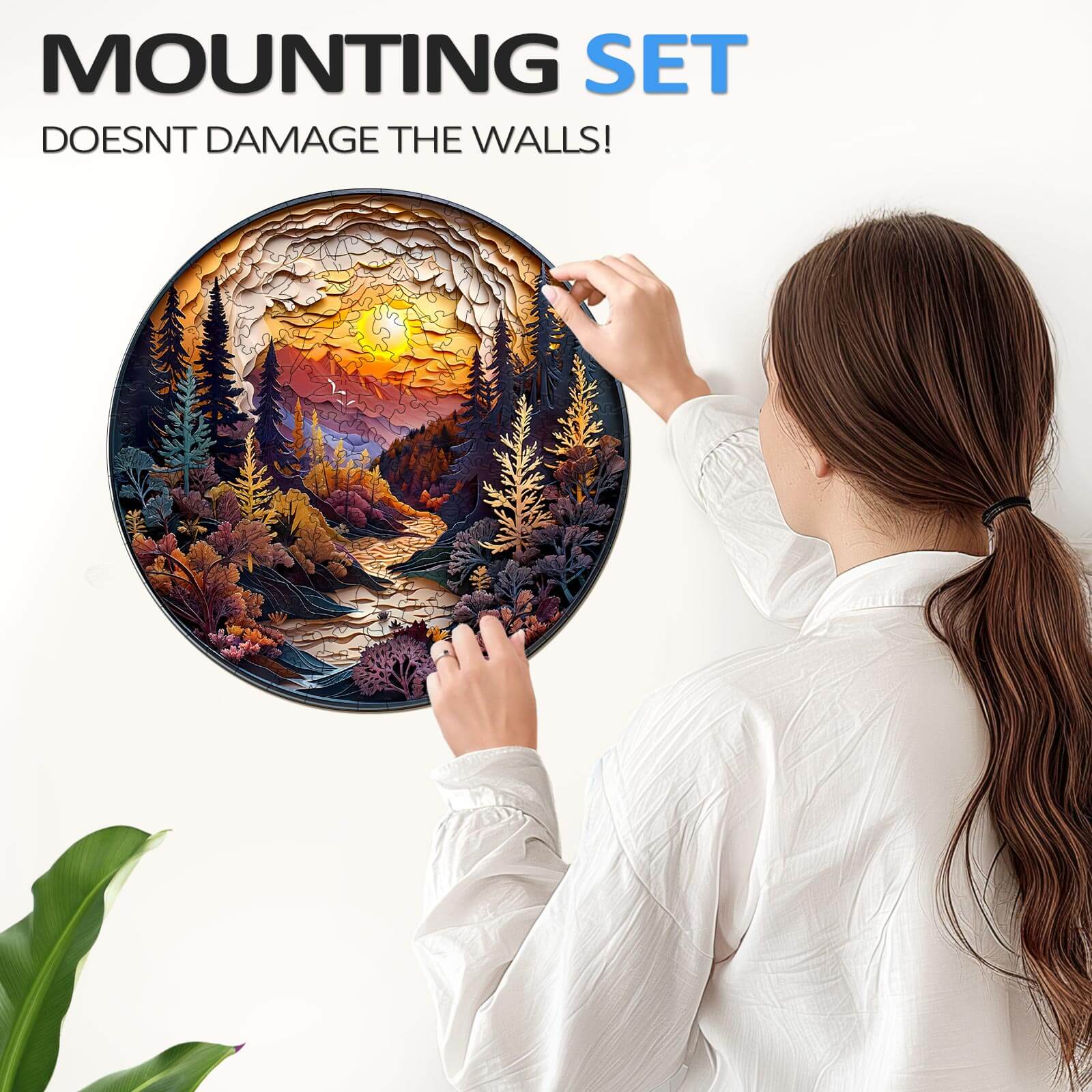 3D Sunset Forest Wooden Jigsaw Puzzle - Image 10