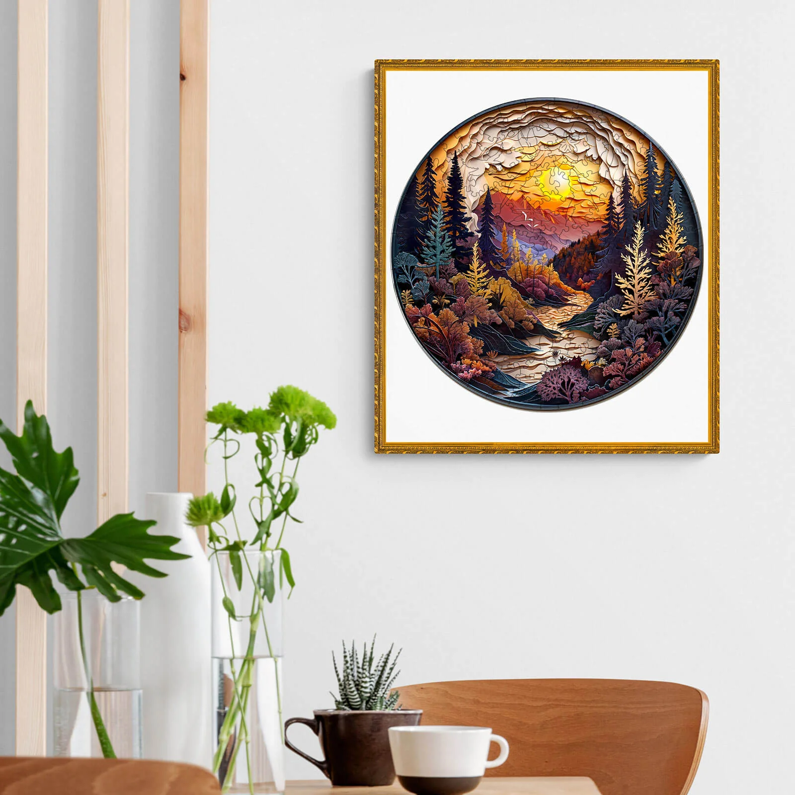 3D Sunset Forest Wooden Jigsaw Puzzle - Image 11