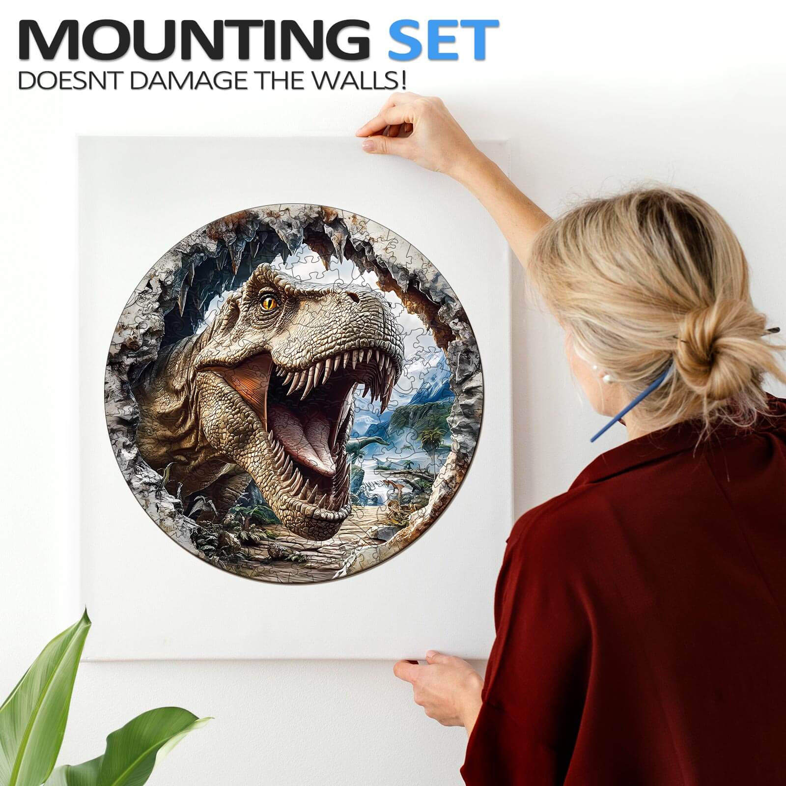 3D T-Rex 3 Wooden Jigsaw Puzzle - Image 10