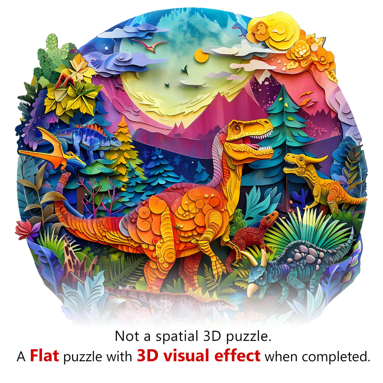 3D T-Rex Wooden Jigsaw Puzzle - Image 6