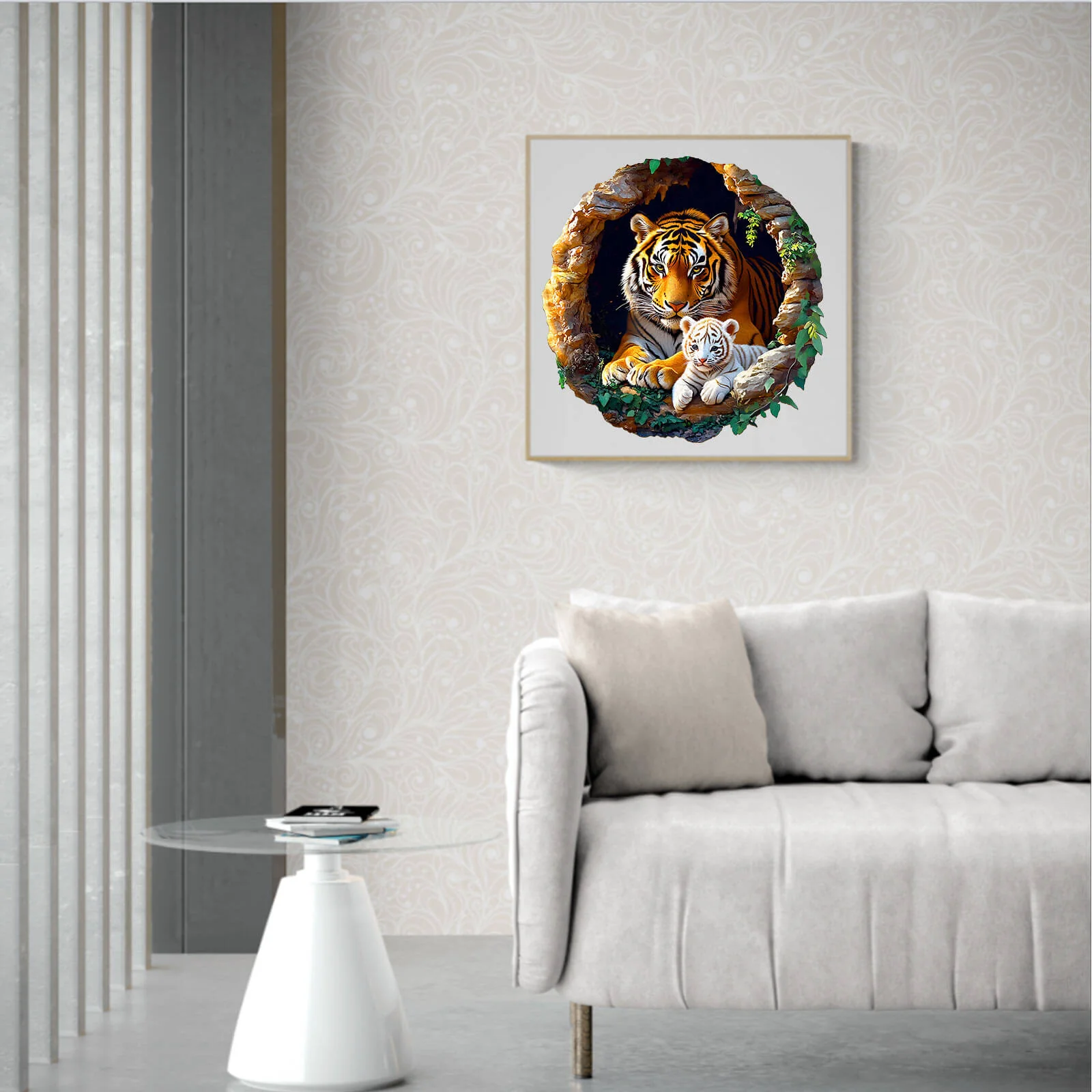 3D Tiger Family-1 Wooden Jigsaw Puzzle - Image 10