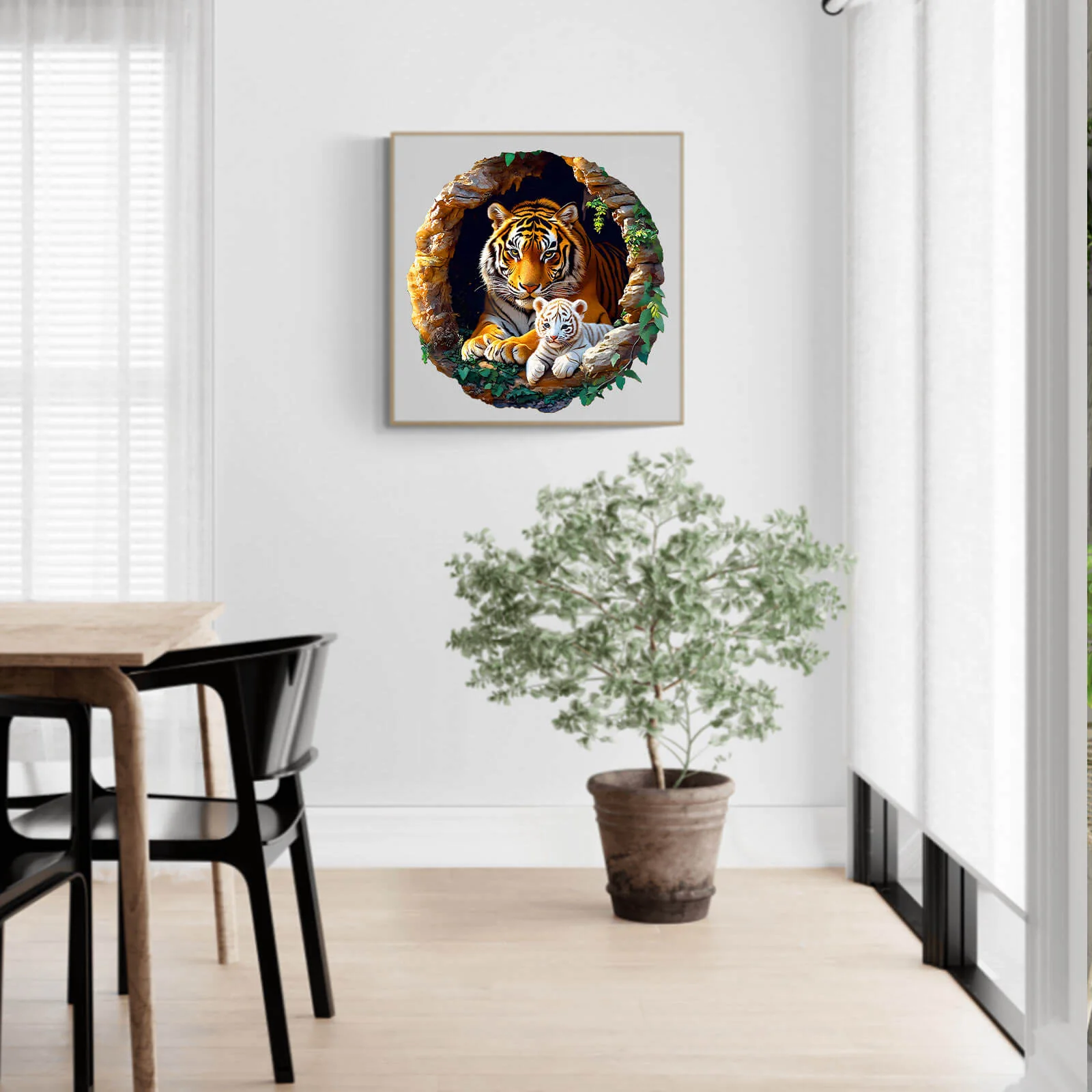 3D Tiger Family-1 Wooden Jigsaw Puzzle - Image 11