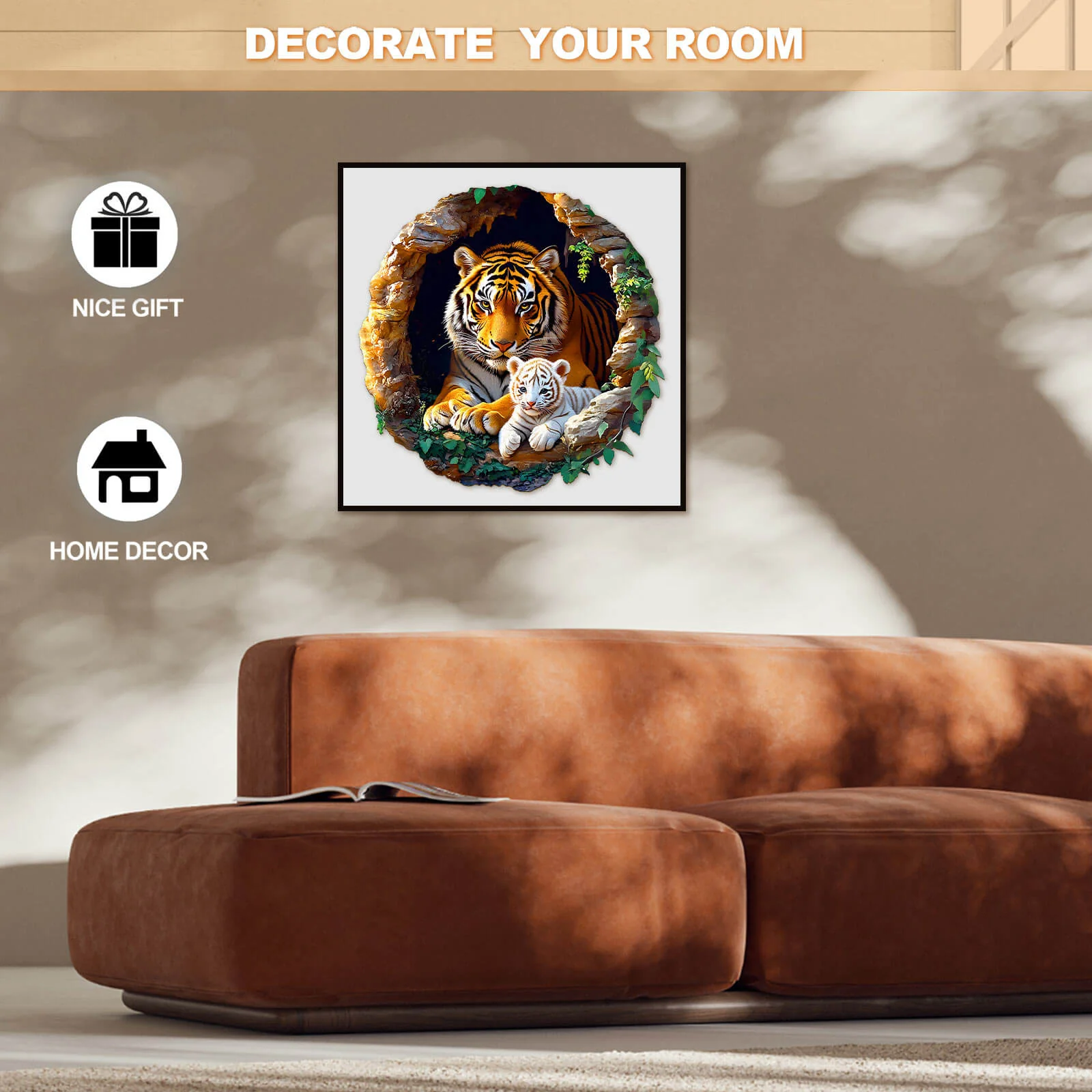 3D Tiger Family-1 Wooden Jigsaw Puzzle - Image 8
