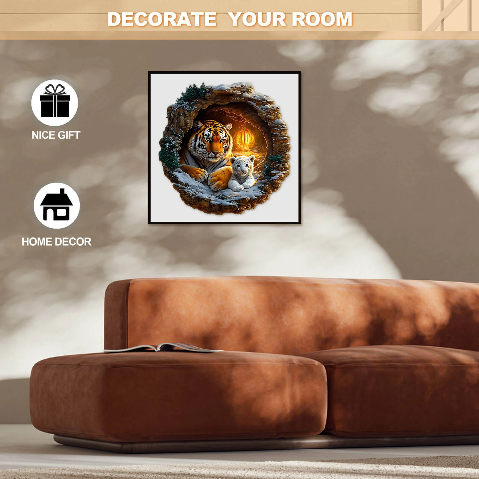 3D Tiger Family-2 Wooden Jigsaw Puzzle - Image 9