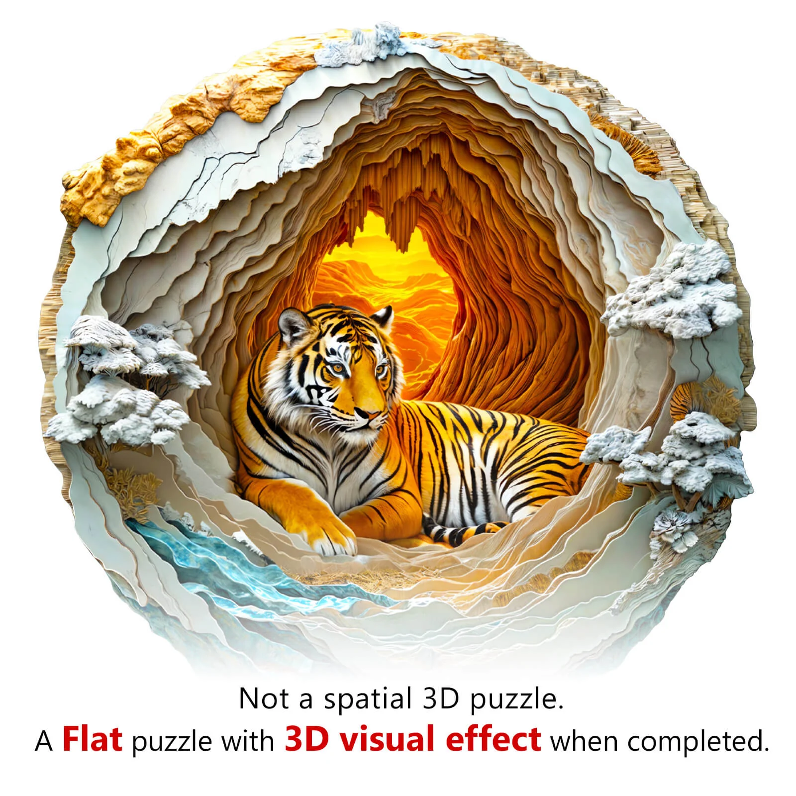 3D Tiger Wooden Jigsaw Puzzle - Image 6