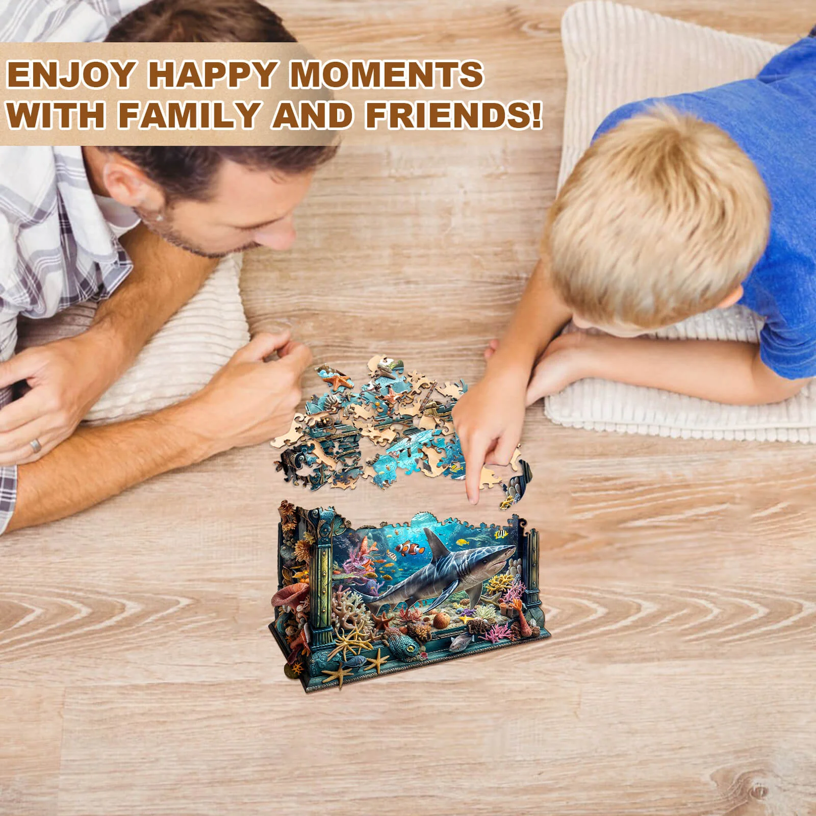3D Treasure Chest Ocean-1 Wooden Jigsaw Puzzle - Image 11