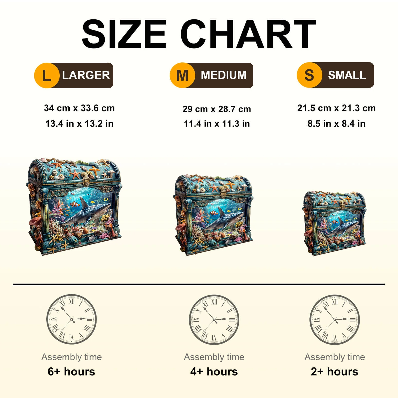 3D Treasure Chest Ocean-1 Wooden Jigsaw Puzzle - Image 8