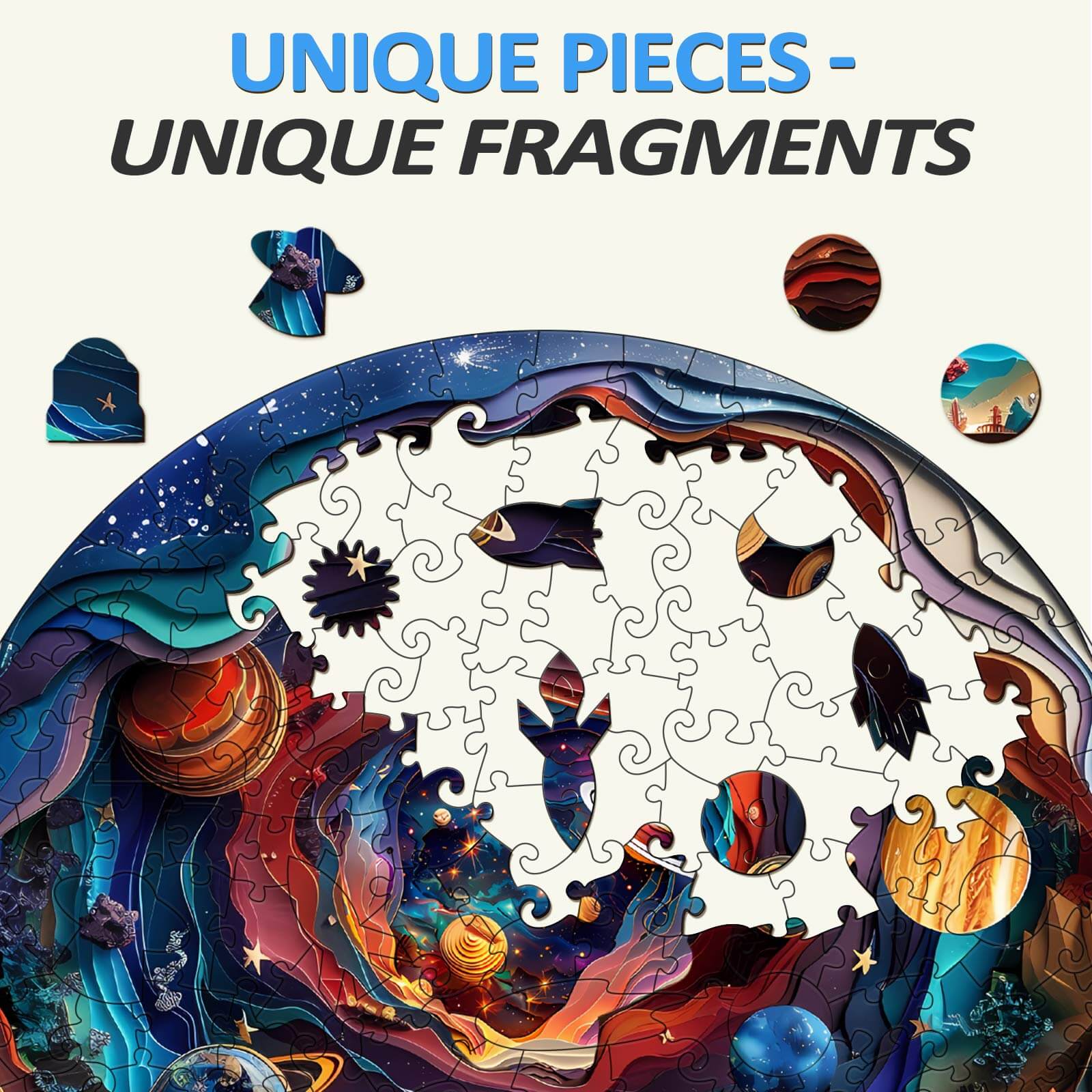 3D Universe Wooden Jigsaw Puzzle - Image 4