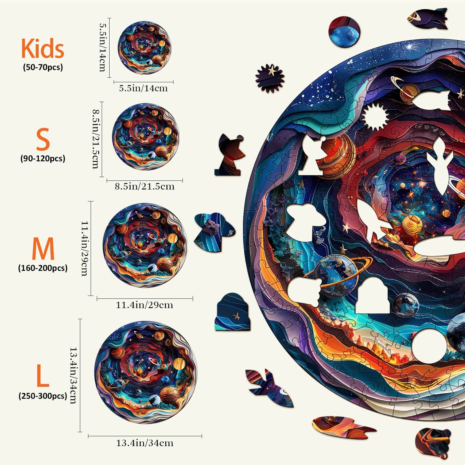 3D Universe Wooden Jigsaw Puzzle - Image 6