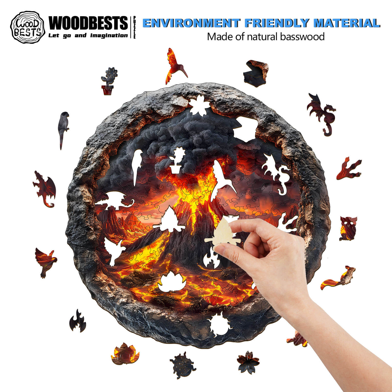 3D Volcanic Eruption Wooden Jigsaw Puzzle - Image 5