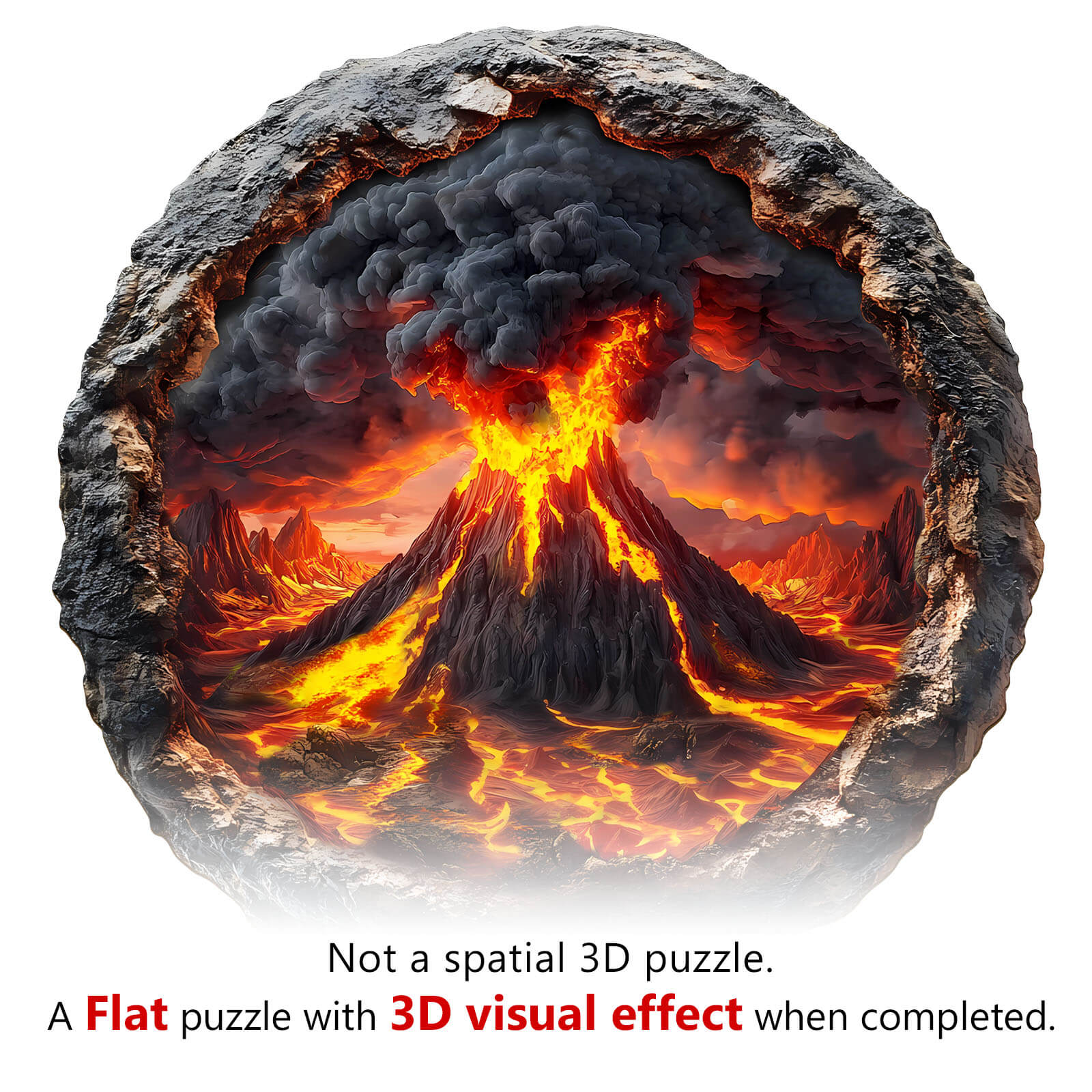 3D Volcanic Eruption Wooden Jigsaw Puzzle - Image 7