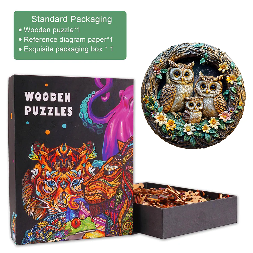 3D warm family Wooden Jigsaw Puzzle - Image 6