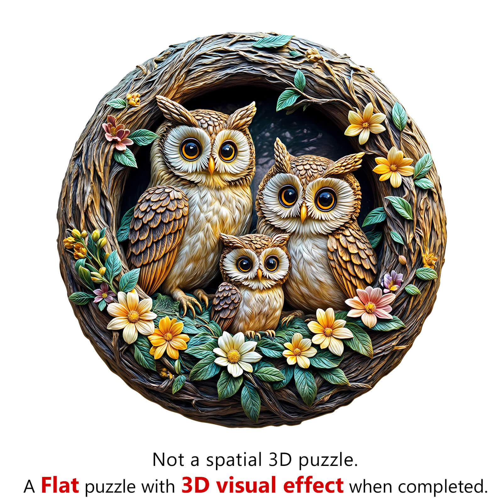 3D warm family Wooden Jigsaw Puzzle - Image 9