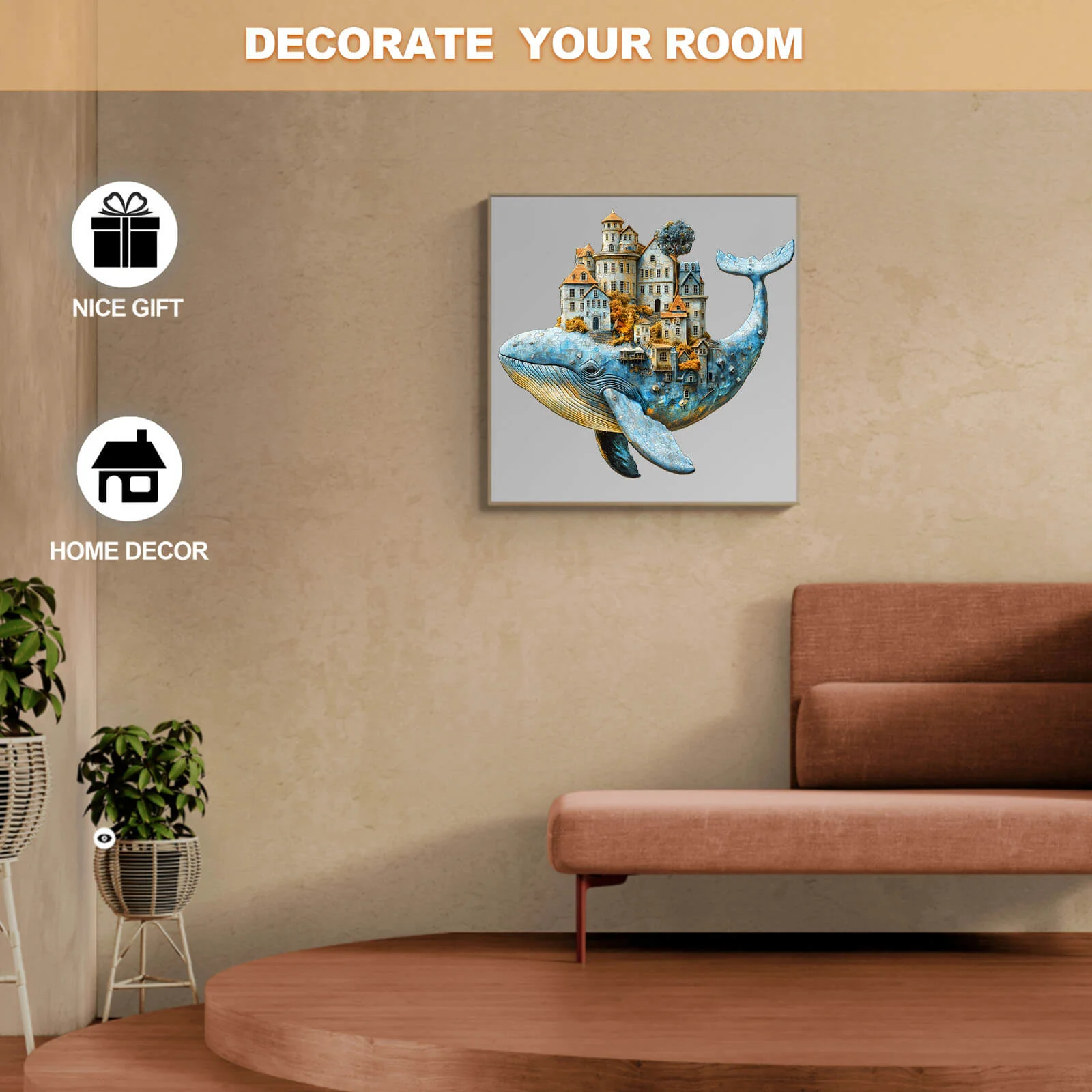 3D Whale City Wooden Jigsaw Puzzle - Image 10