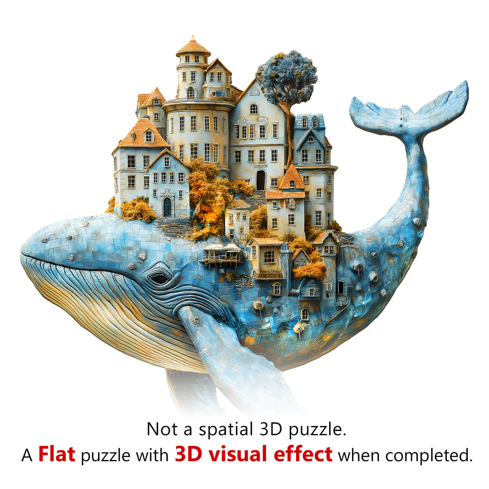 3D Whale City Wooden Jigsaw Puzzle - Image 8