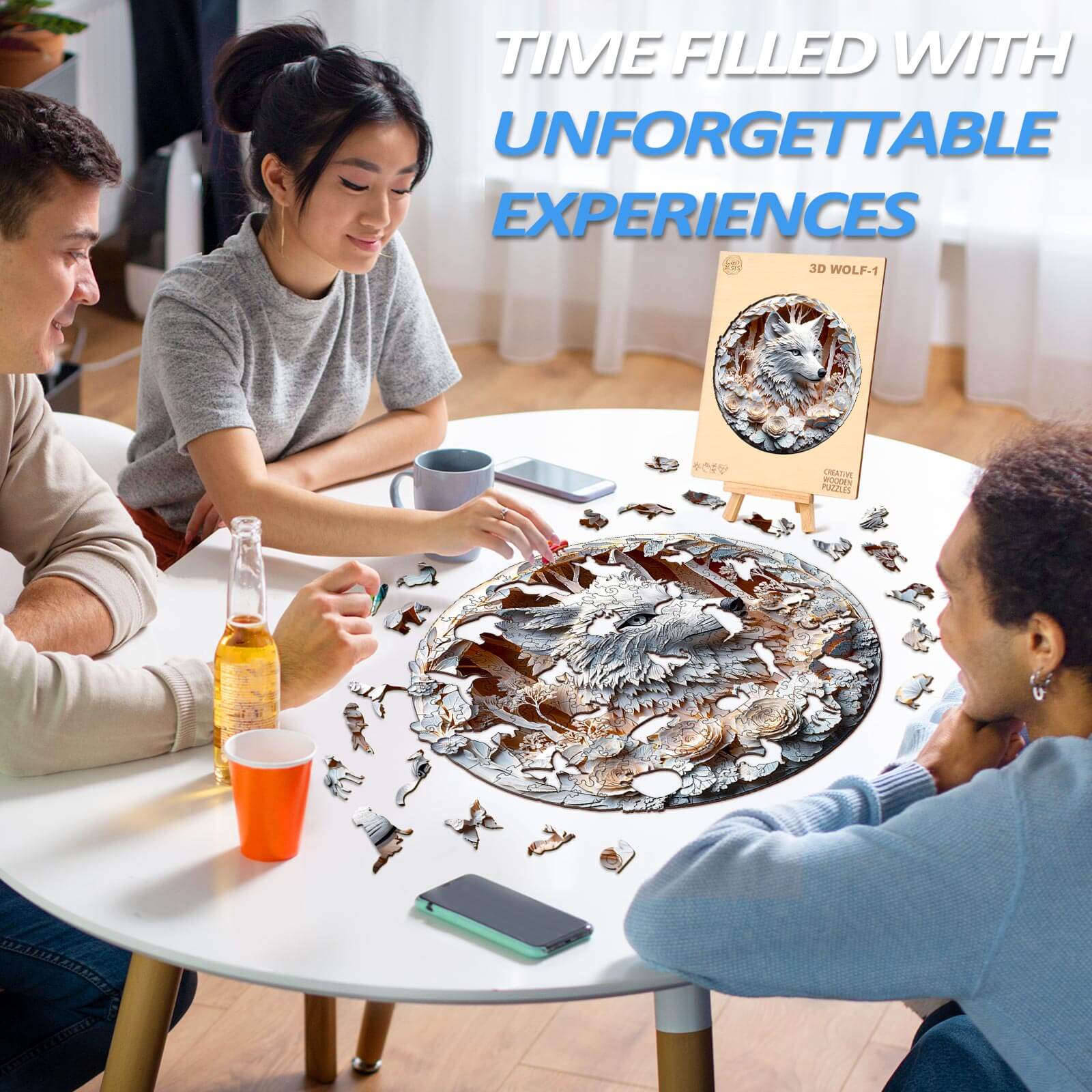 3D Wolf-1 Wooden Jigsaw Puzzle - Image 10