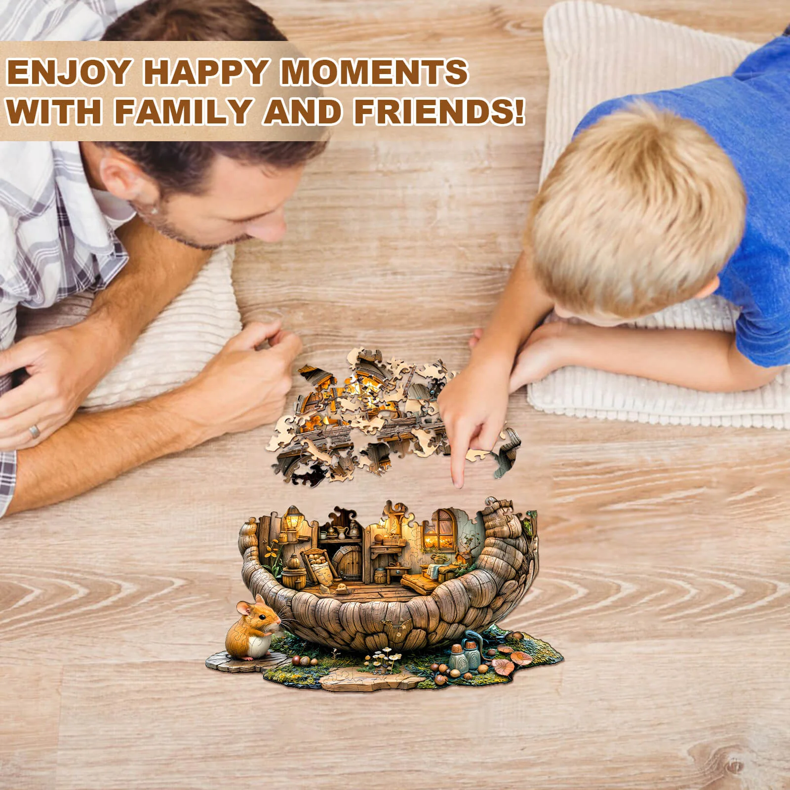 Acorn mouse Wooden Jigsaw Puzzle - Image 10